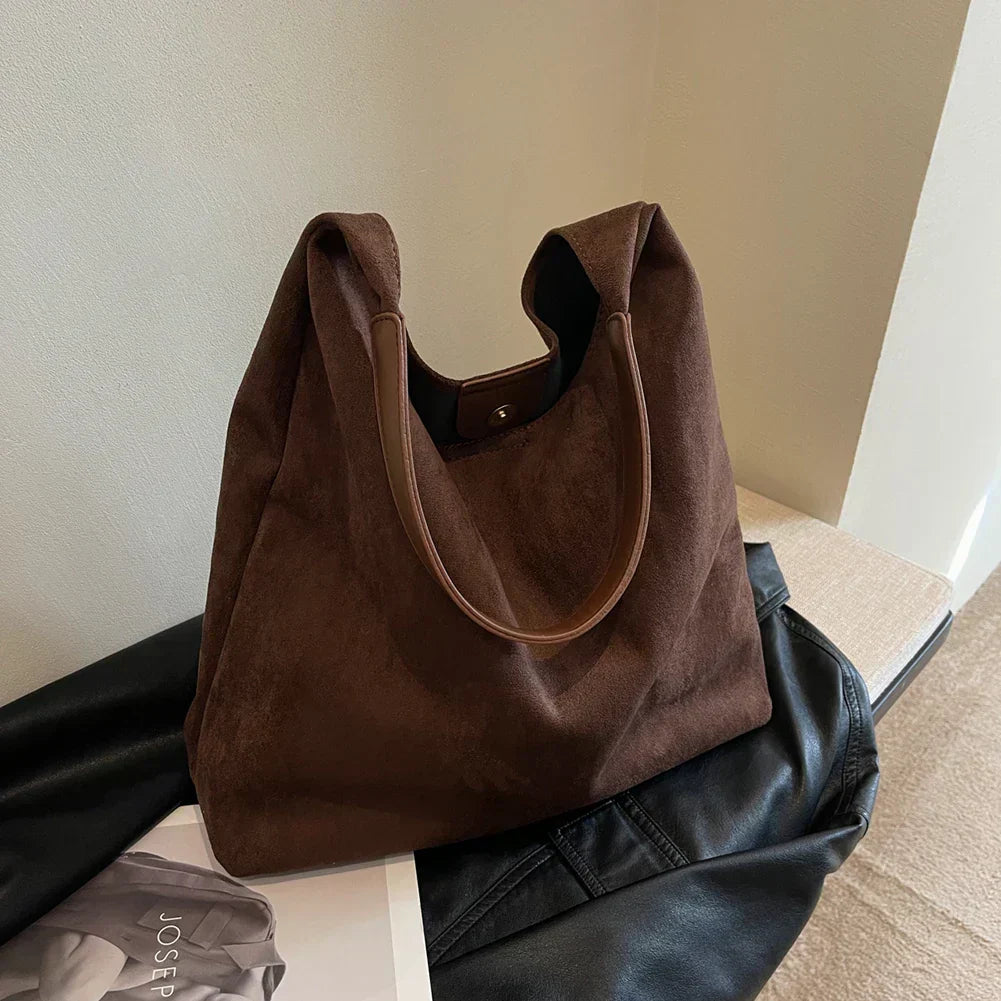 Sac Cabas en Daim Femme Anses d'Épaule