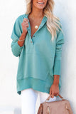 Sweat à Capuche Henley Oversize Femme