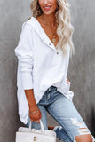 Sweat à Capuche Henley Oversize Femme
