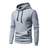 Sweat à capuche homme avec poche kangourou et poignets côtelés - Gris Clair