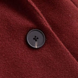 Trench femme en laine croisé long