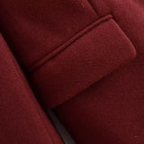 Trench femme en laine croisé long