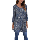 Tunique imprimé mandala femme à manches 3/4