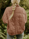Veste bomber matelassée oversize femme avec zip et poches