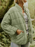 Veste bomber matelassée oversize femme avec zip et poches