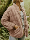 Veste bomber matelassée oversize femme avec zip et poches