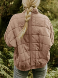 Veste bomber matelassée oversize femme avec zip et poches