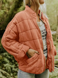 Veste bomber matelassée oversize femme avec zip et poches