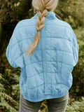 Veste bomber matelassée oversize femme avec zip et poches