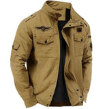 Veste Cargo Militaire Homme Col Montant en Coton