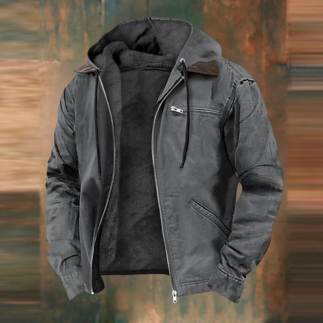 Veste Cuir Homme Élégante Coupe Ajustée - Gris