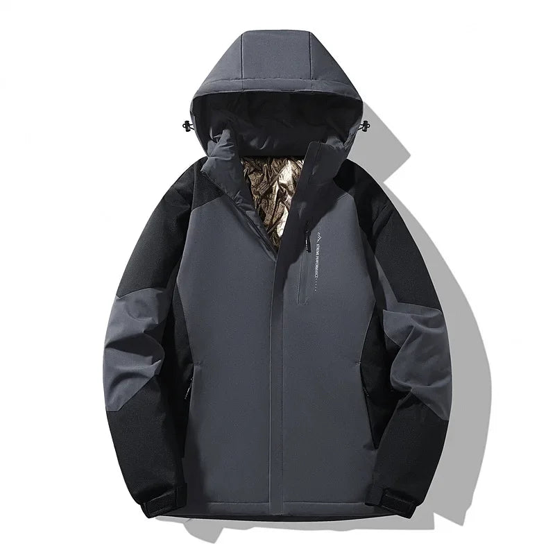 Veste de ski femme color block manches longues - Gris