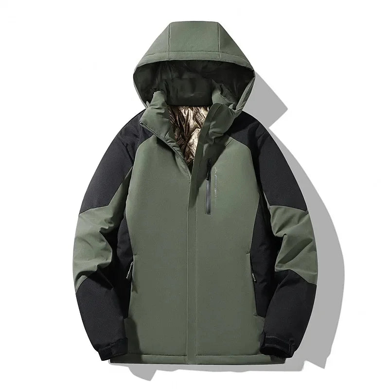 Veste de ski femme color block manches longues - Vert