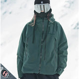 Veste de ski imperméable femme matelassée coupe-vent - Vert