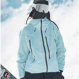 Veste de ski imperméable femme matelassée coupe-vent - Bleu Clair