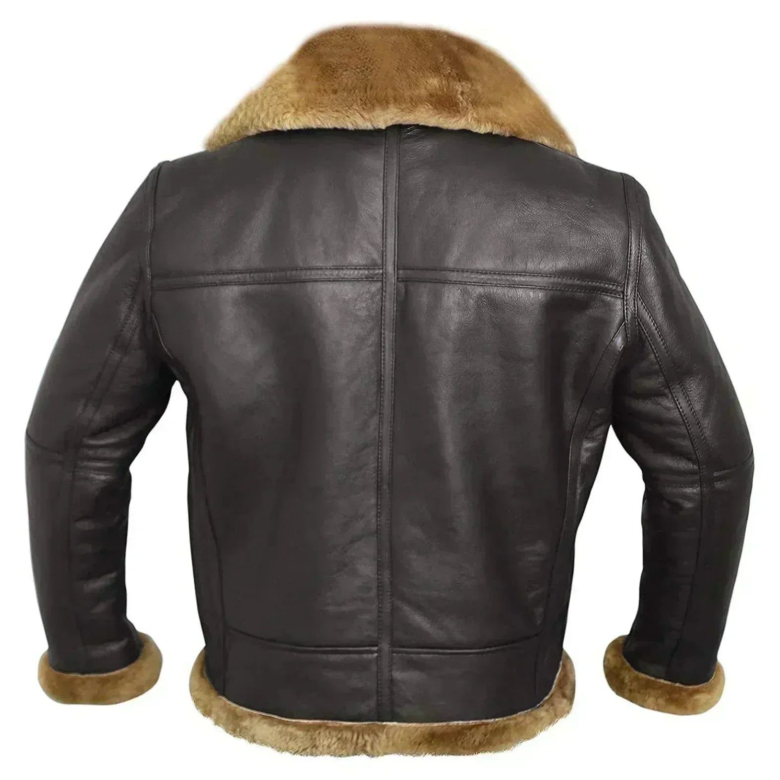 Veste en cuir d'agneau homme col montant zippé