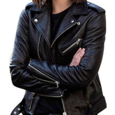 Veste en Cuir Femme Coupe Slim