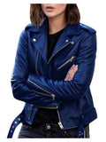 Veste en Cuir Femme Coupe Slim