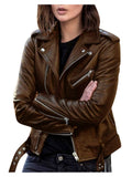 Veste en Cuir Femme Coupe Slim