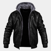 Veste en cuir homme coupe ajustée