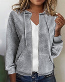 Veste femme en coton décontractée légère coupe ample col rond