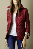 Veste matelassée femme boutonnée coupe ajustée - Rouge