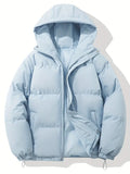 Veste matelassée femme légère à capuche zippée - Bleu clair