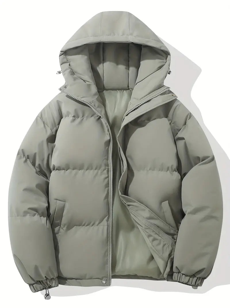 Veste matelassée femme légère à capuche zippée - Gris clair