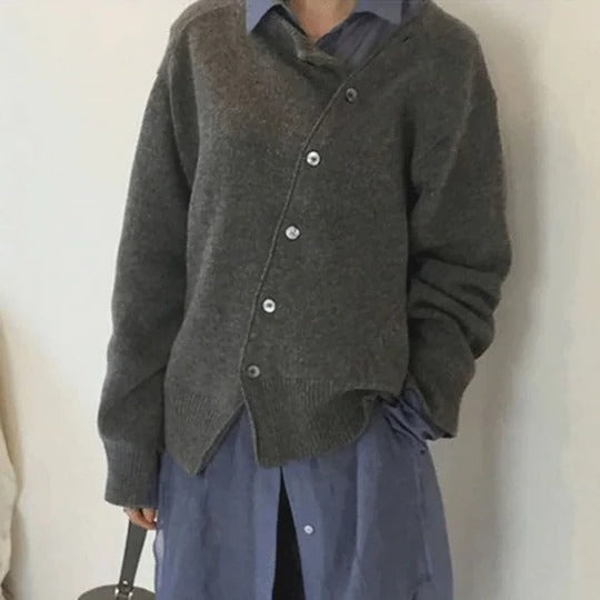 Veste portefeuille en cachemire femme à manches longues