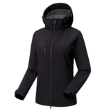 Veste softshell femme à capuche coupe-vent - Noir