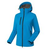 Veste softshell femme à capuche coupe-vent - Bleu