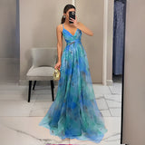 Robe Longue Gardania Motif Floral Fluide Élégante
