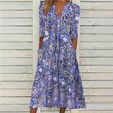 Robe d'Été Élégante en Tissu Respirant et Coupe Fluide