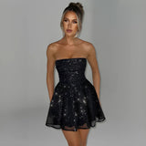 Robe de Soirée Élégante à Paillettes et Coupe Fluide