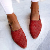 Sandale Classique en Cuir Souple Semelle Amortissante Confortable