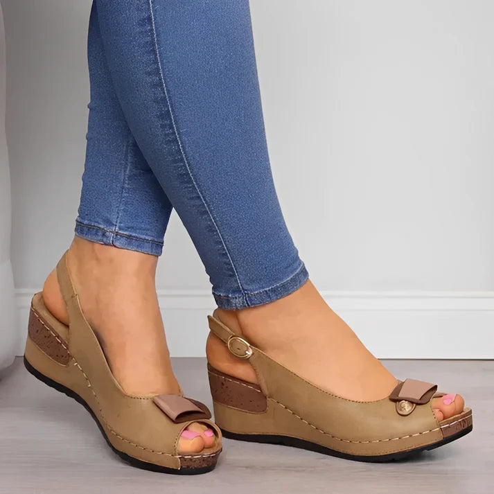 Sandales Compensées Élégantes avec Soutien Ergonomique