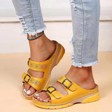 Sandales Cuir Souple Semelle Gel Amortissante Confort Soutien Décontracté