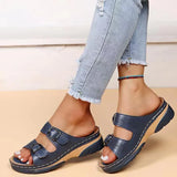 Sandales Cuir Souple Semelle Gel Amortissante Confort Soutien Décontracté