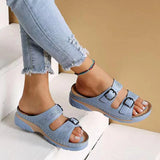 Sandales Cuir Souple Semelle Gel Amortissante Confort Soutien Décontracté