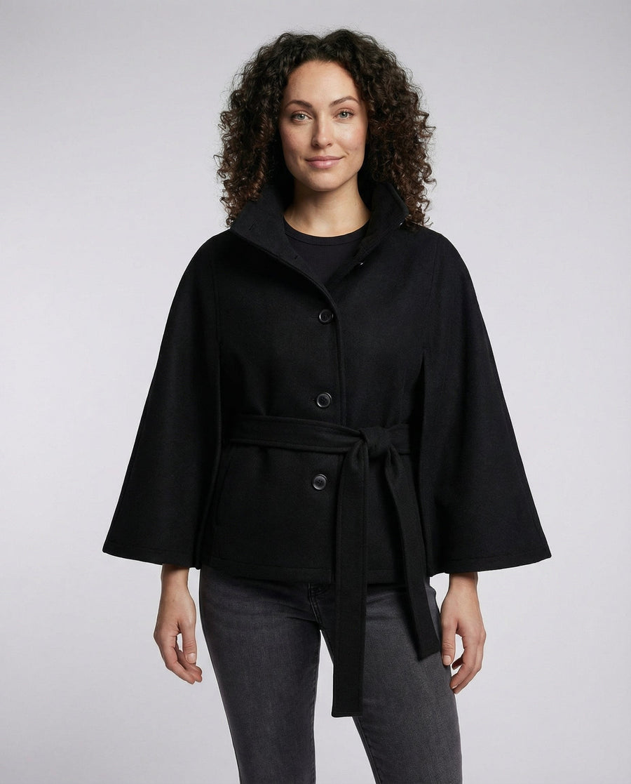 Alexandrine - Veste Cape Col Montant