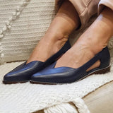 Ballerines Femme Découpe Latérale - Bleu Marine