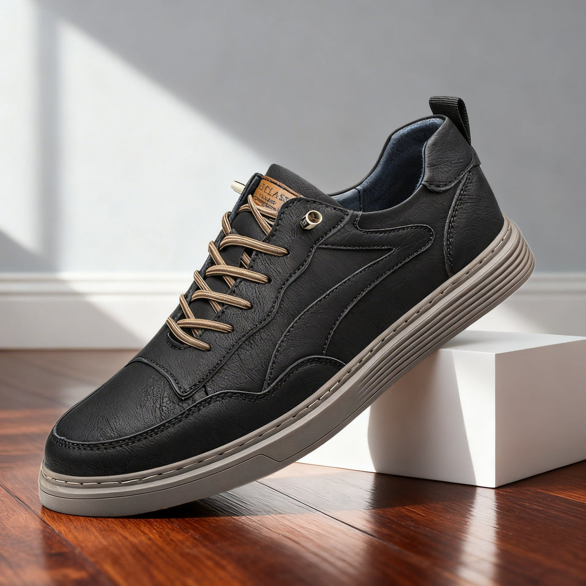 Baskets en cuir confort