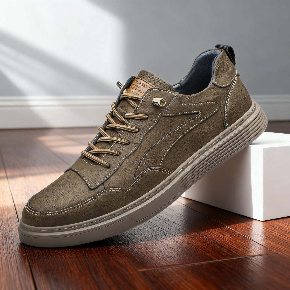 Baskets en cuir confort