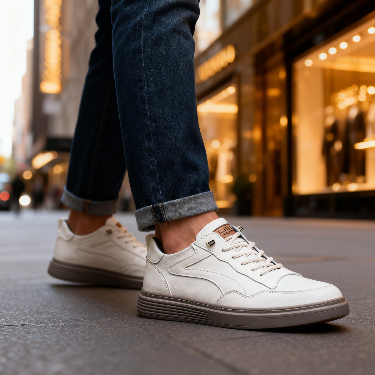 Baskets en cuir confort