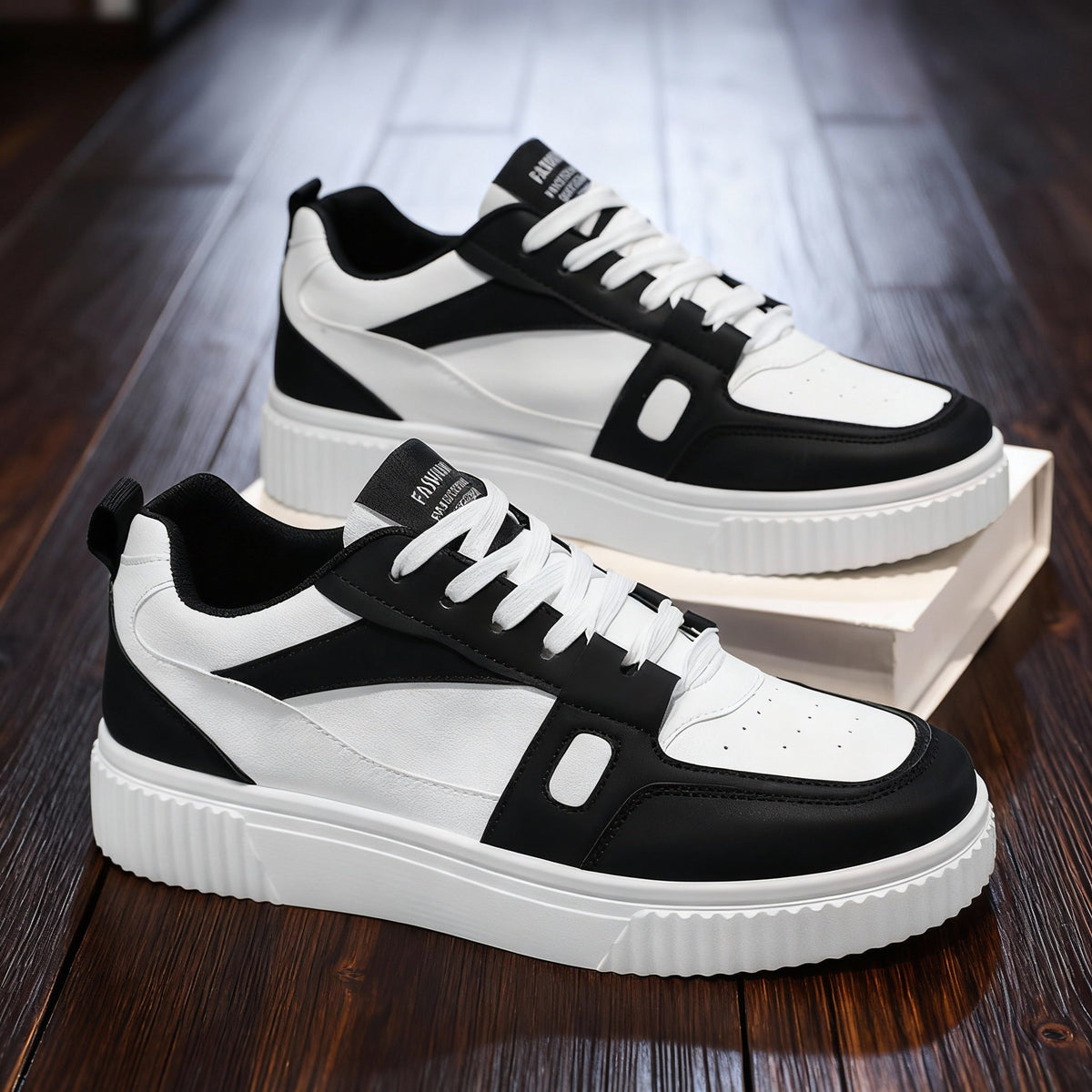 Anselme - Baskets Cuir Bout Perforé