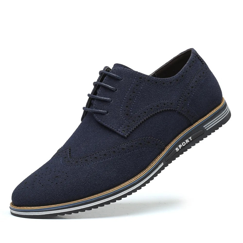 Baskets homme en cuir élégantes - Bleu marine