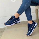 Baskets orthopédiques femme confort semelle épaisse antidérapante - Bleu