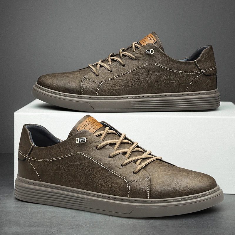 Christelle - Baskets Oxford Cuir Lacets