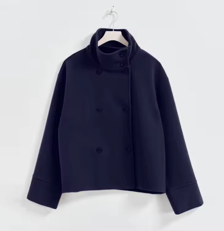 Blazer double boutonnage femme coupe ajustée courte