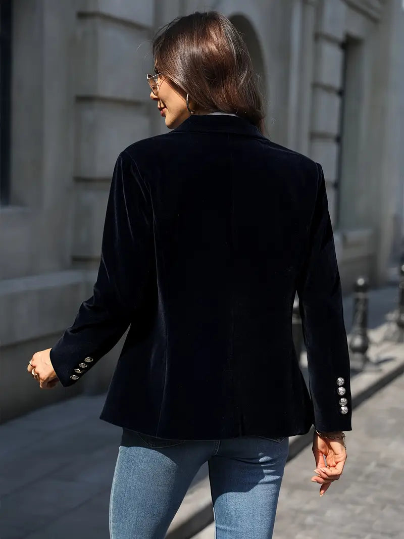 Nicole - Blazer Velours Ajusté